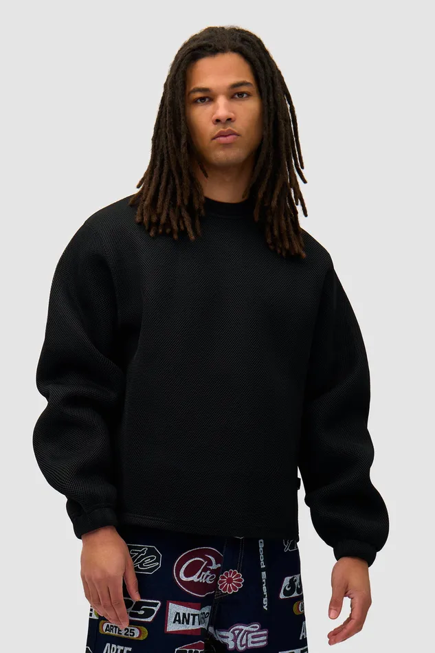 Sweaters Arte Antwerp Men Col ras du cou en maille Noir