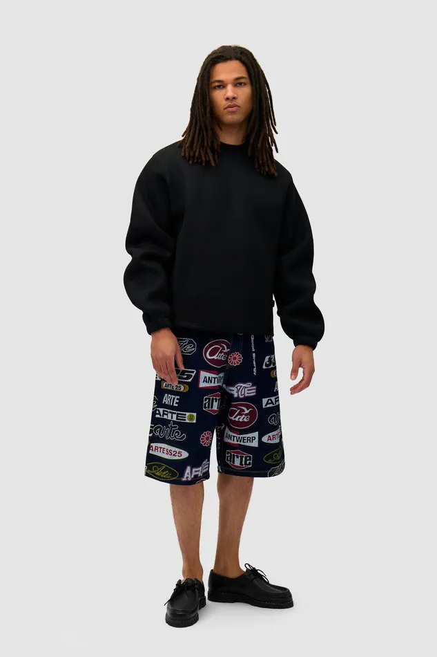 Sweaters Arte Antwerp Men Col ras du cou en maille Noir