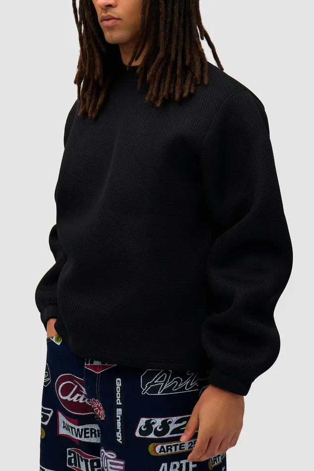 Sweaters Arte Antwerp Men Col ras du cou en maille Noir