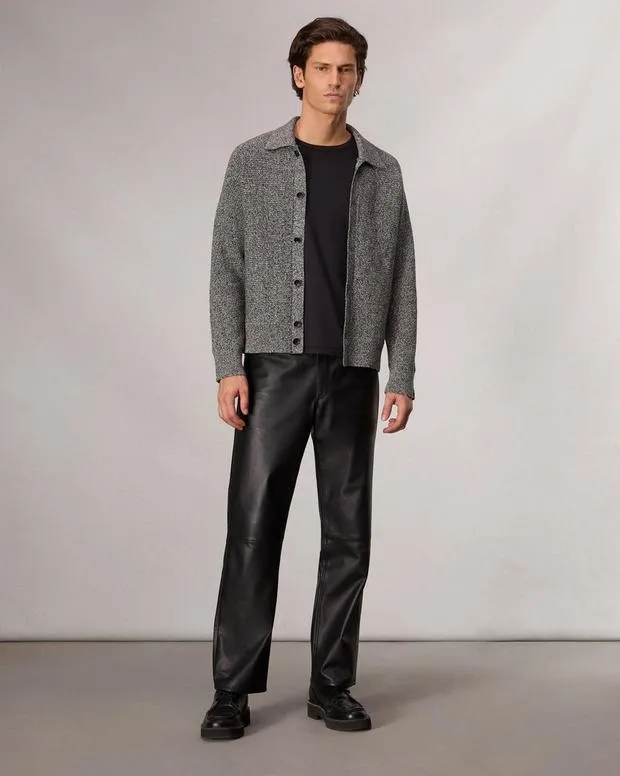Sweaters Men rag and bone Marled CottonBlend Cardigan Black Multi