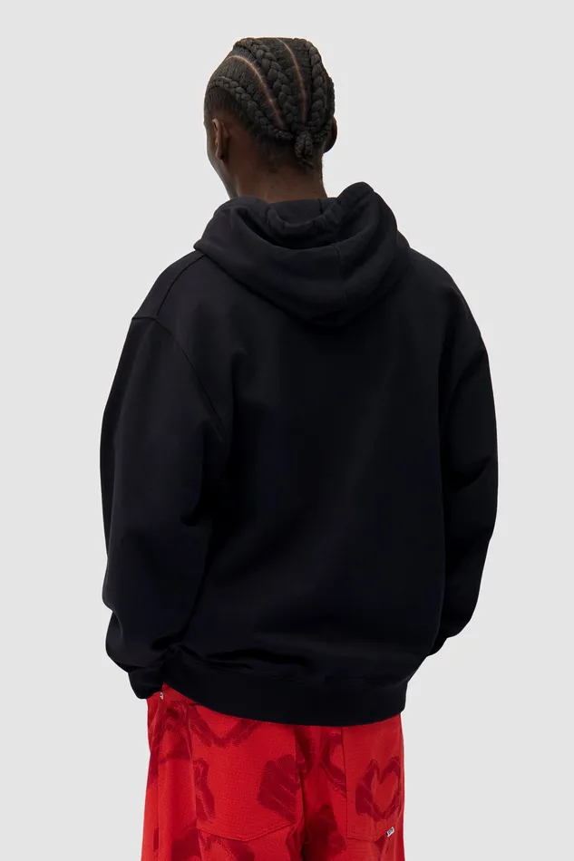 Sweats capuche Sweat capuche zipp en forme de cur Noir Arte Antwerp Men
