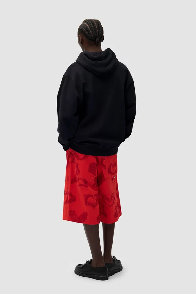 Sweats capuche Sweat capuche zipp en forme de cur Noir Arte Antwerp Men