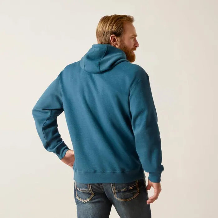 Sweatshirts and Hoodies Men Ariat Logo Southwest Hoodie Hydra Heather Sweatshirts and Hoodies Men Ariat Logo Southwest Hoodie Hydra Heather