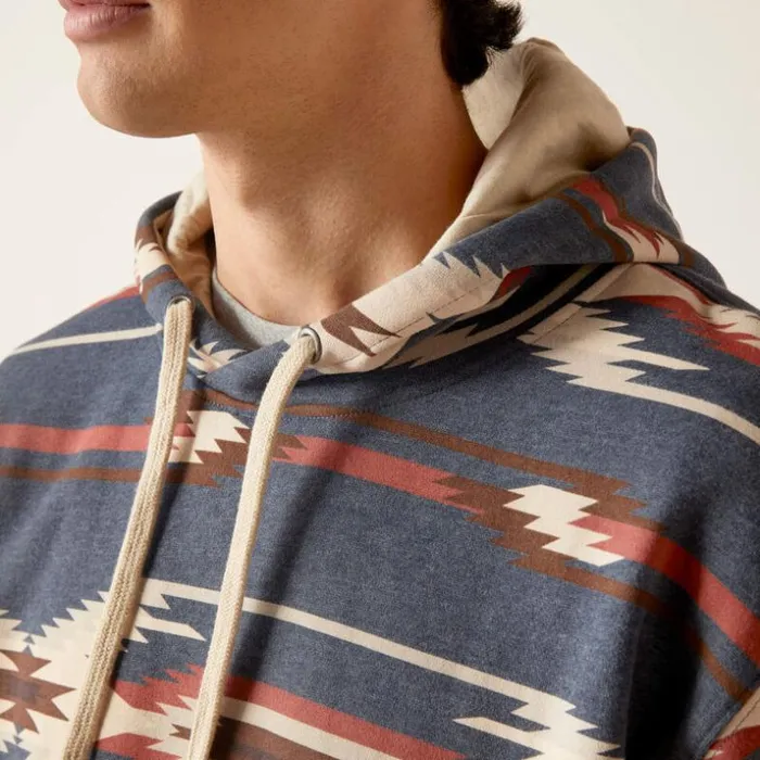 Sweatshirts and Hoodies Men Ariat Printed Chimayo Hoodie Navy Sweatshirts and Hoodies Men Ariat Printed Chimayo Hoodie Navy