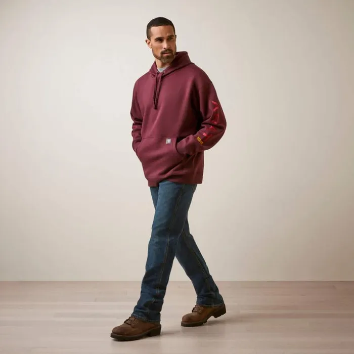 Sweatshirts and Hoodies Men Ariat Rebar Graphic Hoodie Malbec Grey Sweatshirts and Hoodies Men Ariat Rebar Graphic Hoodie Malbec Grey