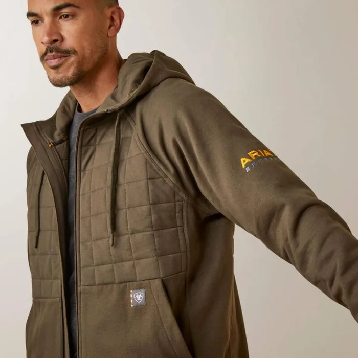 Sweatshirts and Hoodies Men Ariat Rebar Regulator Full Zip Hoodie Wren