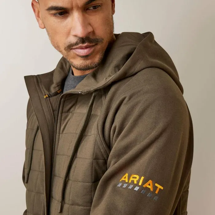 Sweatshirts and Hoodies Men Ariat Rebar Regulator Full Zip Hoodie Wren