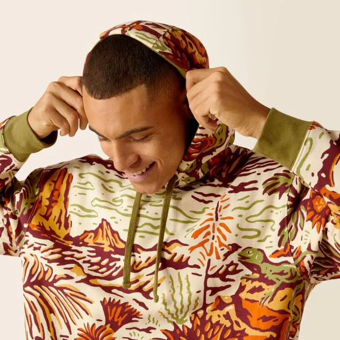 Sweatshirts and Hoodies Men Ariat Sendero Desert Print Hoodie Multi Sweatshirts and Hoodies Men Ariat Sendero Desert Print Hoodie Multi