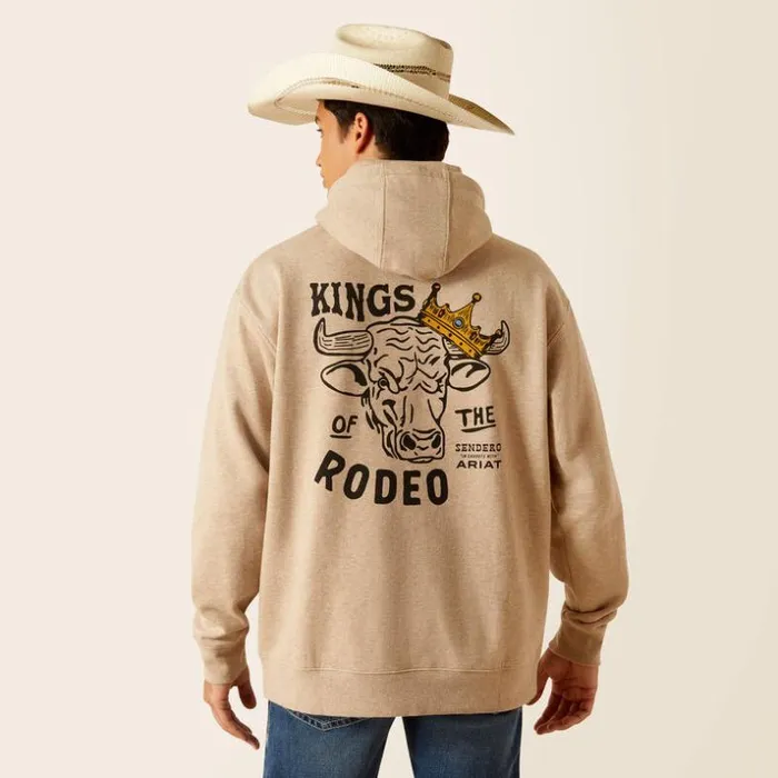 Sweatshirts and Hoodies Men Ariat Sendero King Cow Hoodie Off White