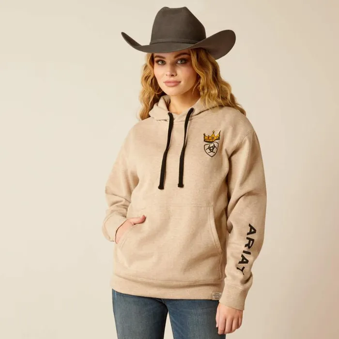 Sweatshirts and Hoodies Men Ariat Sendero King Cow Hoodie Off White
