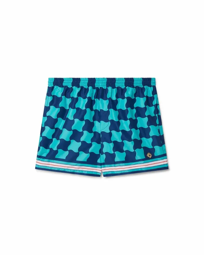 Swimwear Men Casablanca Paris Pool Tile Swim Trunks