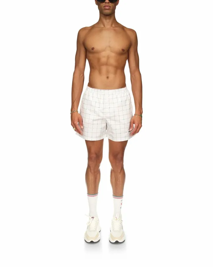 Swimwear Men Casablanca Paris Tennis Check Swim Trunks Swimwear Men Casablanca Paris Tennis Check Swim Trunks