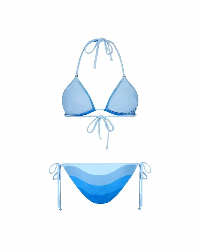Swimwear Women Casablanca Paris Blue Gradient Bikini Set