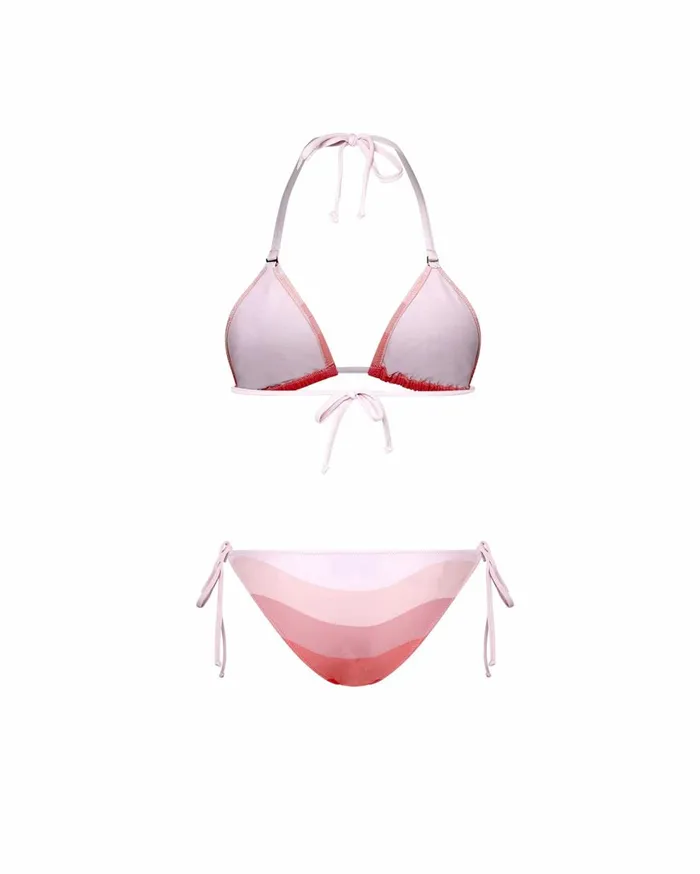 Swimwear Women Casablanca Paris Pink Gradient Bikini Set