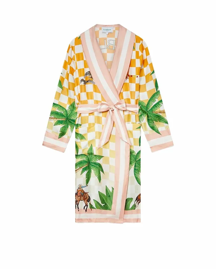 Swimwear Women Casablanca Paris Tennis Club Silk Robe