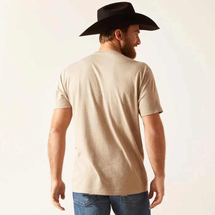 TShirts and Polos Men Ariat Ariat Farmerican TShirt Oatmeal Heather TShirts and Polos Men Ariat Ariat Farmerican TShirt Oatmeal Heather