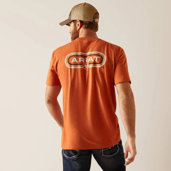 TShirts and Polos Men Ariat Ariat Rope Lockup TShirt Adobe Heather