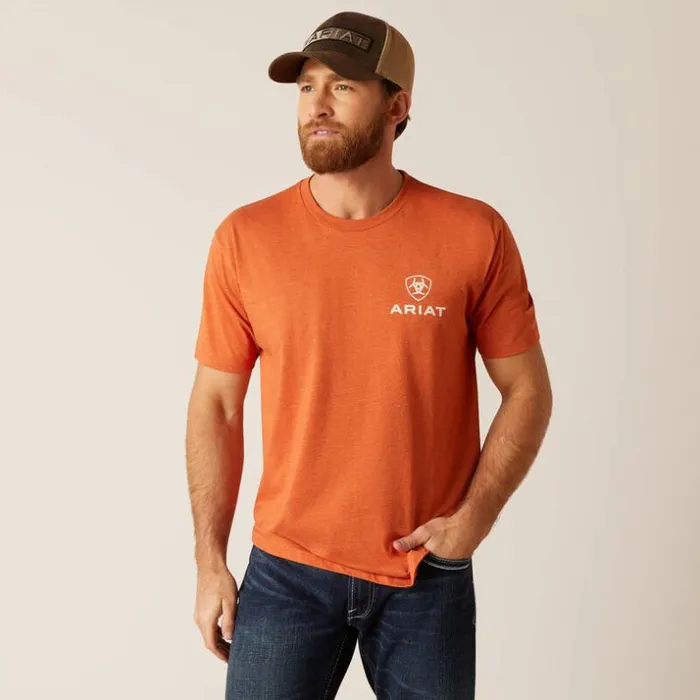 TShirts and Polos Men Ariat Ariat Rope Lockup TShirt Adobe Heather TShirts and Polos Men Ariat Ariat Rope Lockup TShirt Adobe Heather