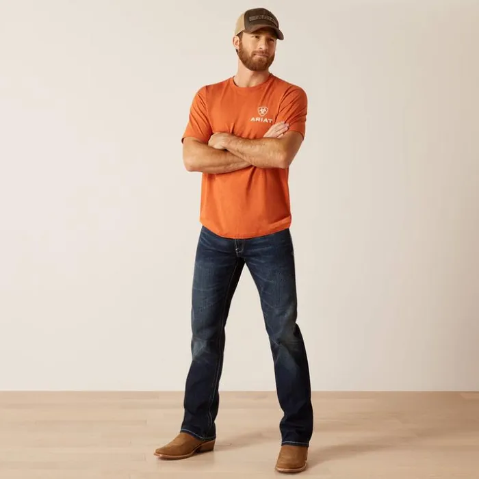 TShirts and Polos Men Ariat Ariat Rope Lockup TShirt Adobe Heather TShirts and Polos Men Ariat Ariat Rope Lockup TShirt Adobe Heather