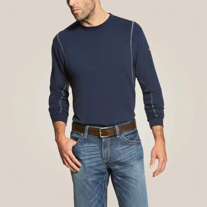 TShirts and Polos Men Ariat FR AC Crew TShirt Navy