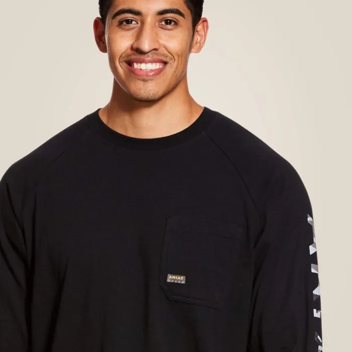 TShirts and Polos Men Ariat Rebar Cotton Strong Graphic Black TShirts and Polos Men Ariat Rebar Cotton Strong Graphic Black