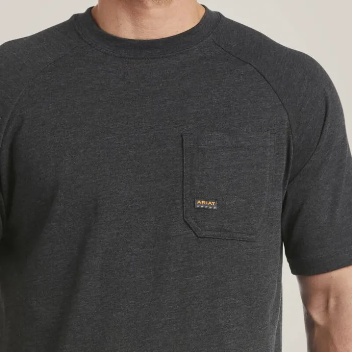 TShirts and Polos Men Ariat Rebar Cotton Strong TShirt Charcoal Heather TShirts and Polos Men Ariat Rebar Cotton Strong TShirt Charcoal Heather