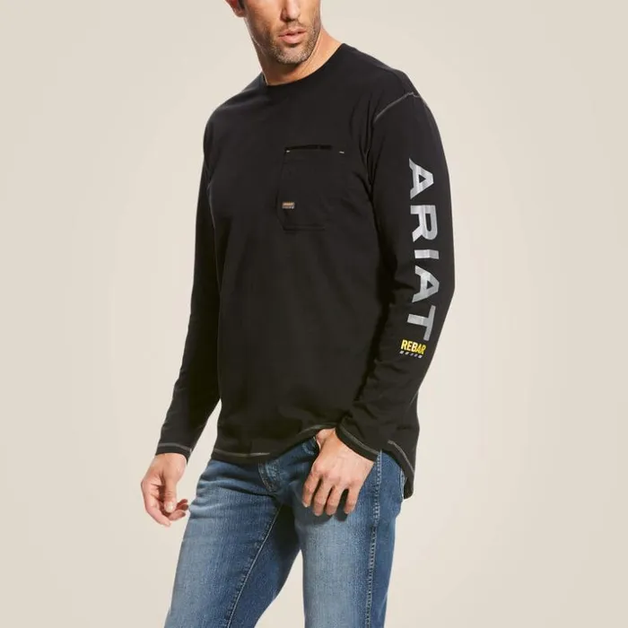 TShirts and Polos Men Ariat Rebar Workman Logo Black
