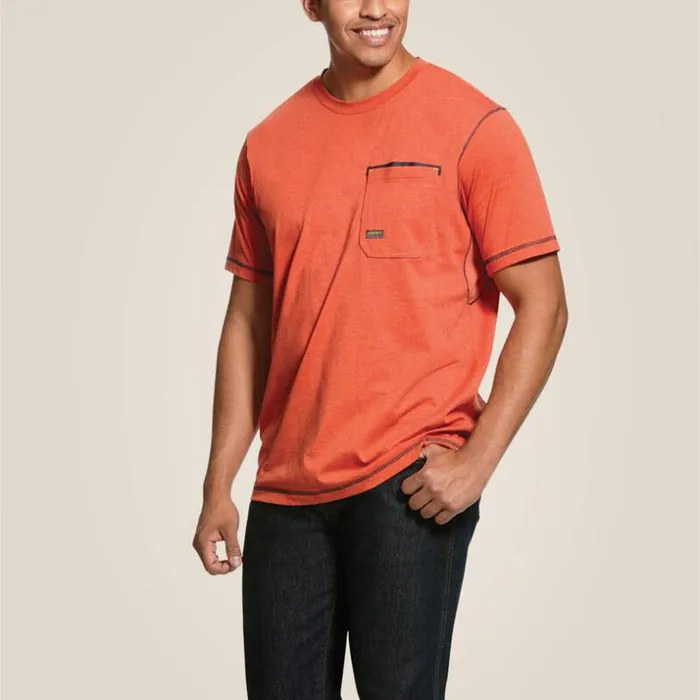 TShirts and Polos Men Ariat Rebar Workman TShirt Volcanic Heather