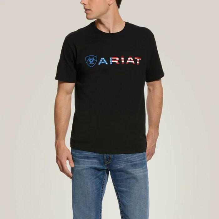 TShirts and Polos Men Ariat USA Wordmark TShirt Black