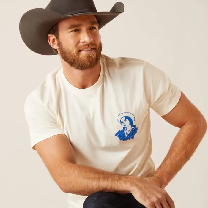 TShirts and Polos MenWomen Ariat Sendero Senorita TShirt Off White TShirts and Polos MenWomen Ariat Sendero Senorita TShirt Off White