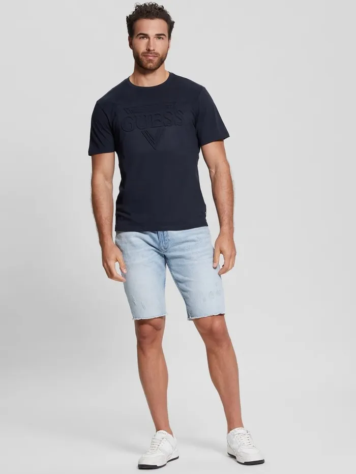 TShirts and Tanks GUESS Men Eco Embossed Logo Tee Bleu lgant TShirts and Tanks GUESS Men Eco Embossed Logo Tee Bleu lgant