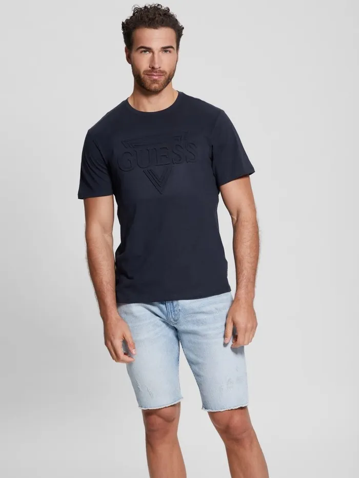 TShirts and Tanks GUESS Men Eco Embossed Logo Tee Bleu lgant TShirts and Tanks GUESS Men Eco Embossed Logo Tee Bleu lgant