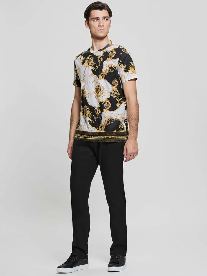 TShirts and Tanks GUESS Men Eco Quattro G Gold Chain Tee Pure White Multi TShirts and Tanks GUESS Men Eco Quattro G Gold Chain Tee Pure White Multi