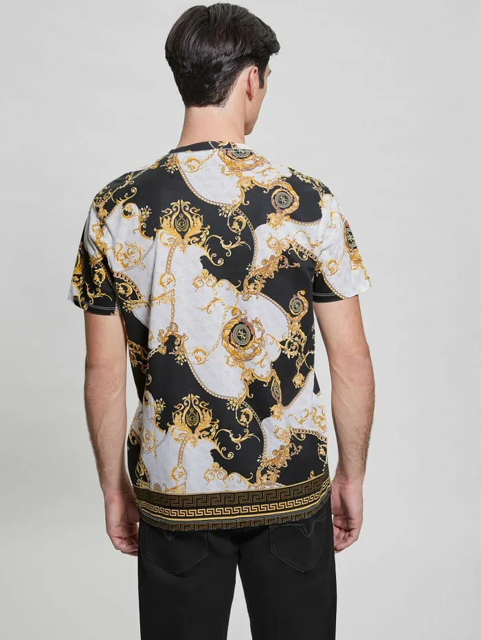 TShirts and Tanks GUESS Men Eco Quattro G Gold Chain Tee Pure White Multi TShirts and Tanks GUESS Men Eco Quattro G Gold Chain Tee Pure White Multi