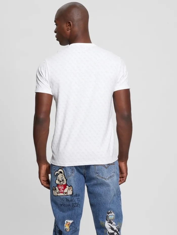 TShirts and Tanks GUESS Men Graphic Crewneck Tee 4g Aop Pure White TShirts and Tanks GUESS Men Graphic Crewneck Tee 4g Aop Pure White