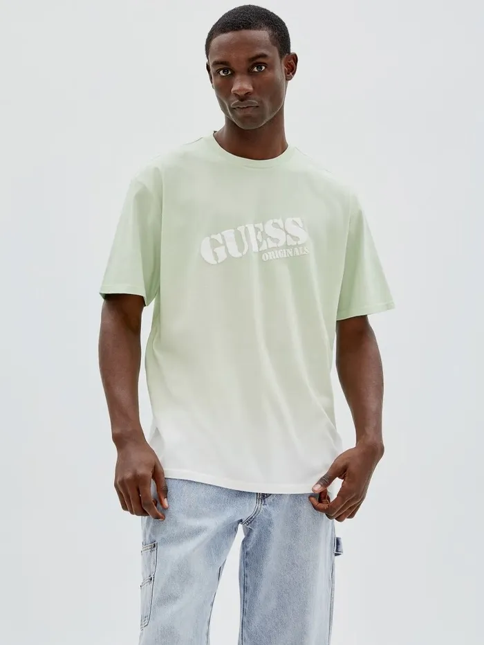 TShirts and Tanks GUESS Originals DipDye Logo Tee Soft Jade Multi GUESS Men