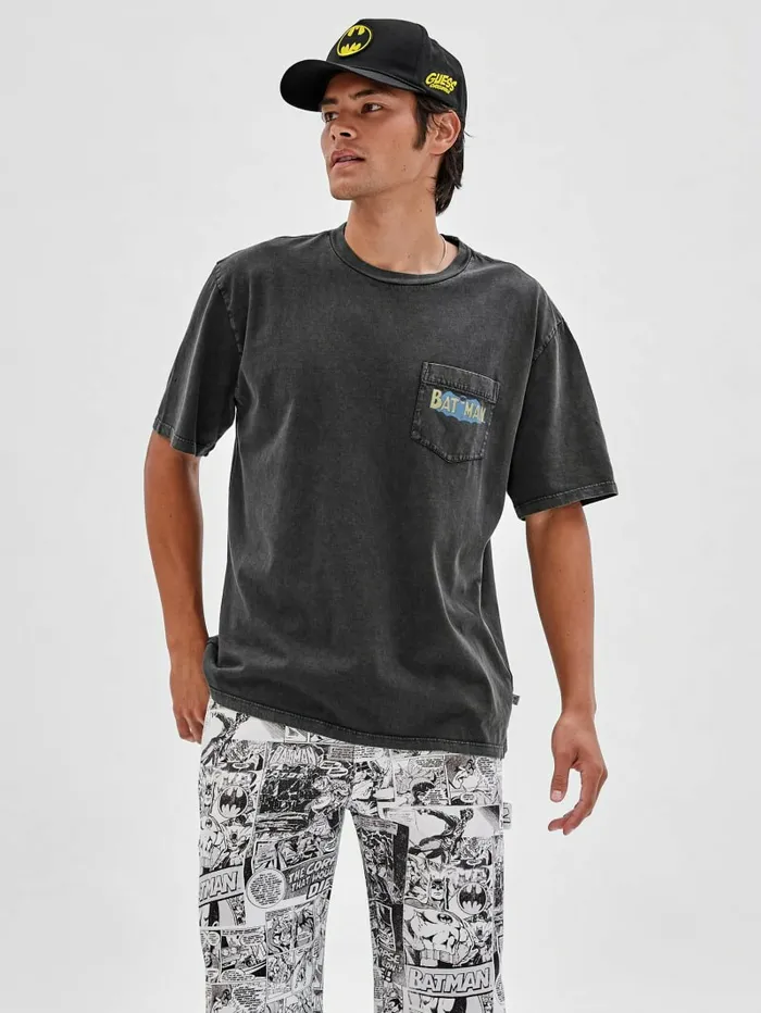 TShirts and Tanks Men GUESS Originals x Batman Spotlight Tee Jet Black Multi GUESS