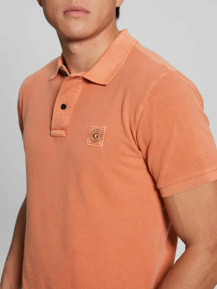 TShirts and Tanks Men Washed Polo Island Sunset GUESS