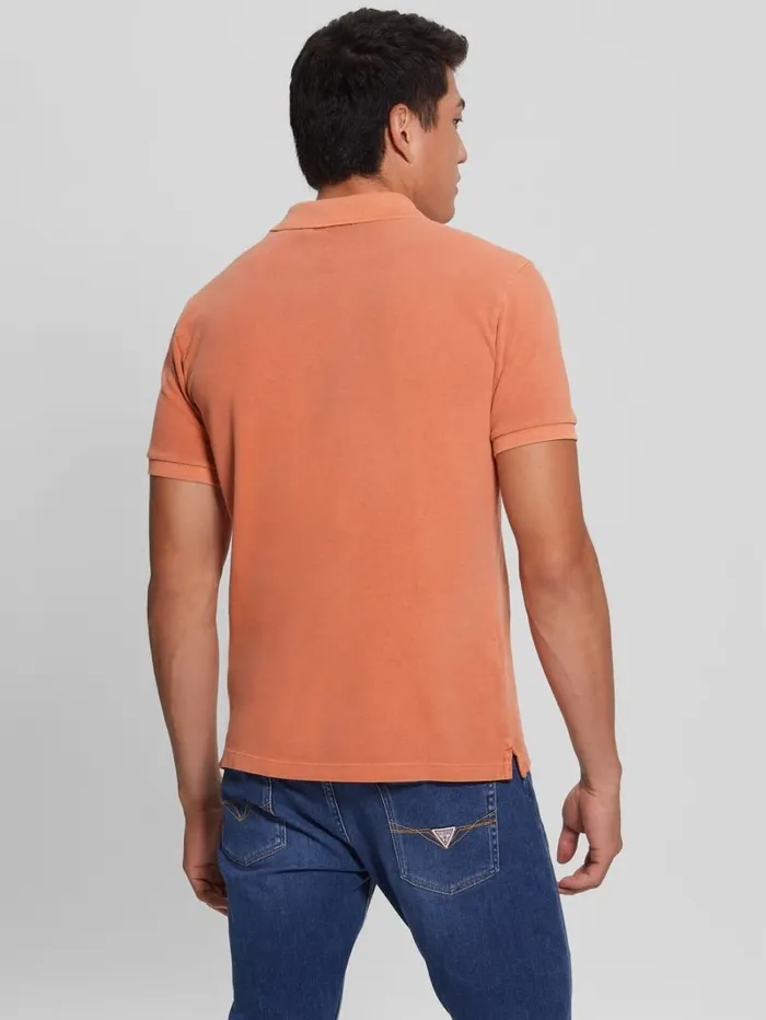 TShirts and Tanks Men Washed Polo Island Sunset GUESS
