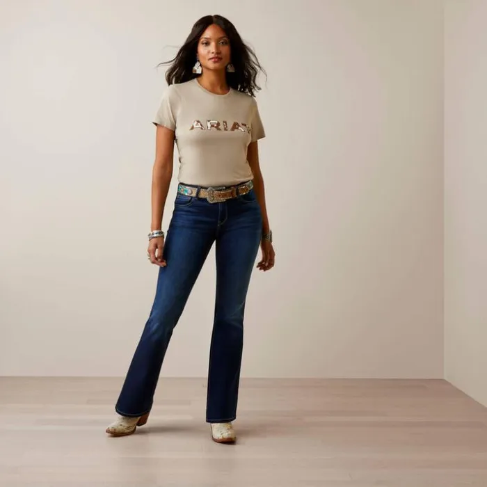 TShirts and Tops Women Ariat Ariat Cowhide Logo TShirt Oatmeal Heather TShirts and Tops Women Ariat Ariat Cowhide Logo TShirt Oatmeal Heather