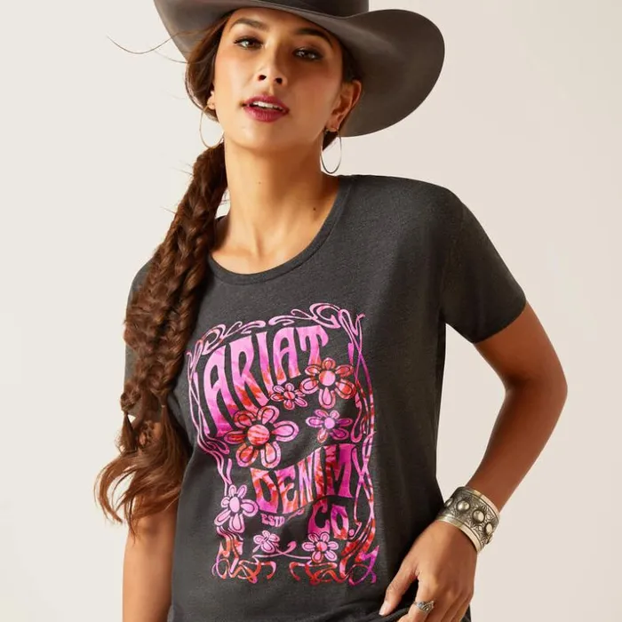 TShirts and Tops Women Ariat Ariat Presents TShirt Charcoal Heather TShirts and Tops Women Ariat Ariat Presents TShirt Charcoal Heather