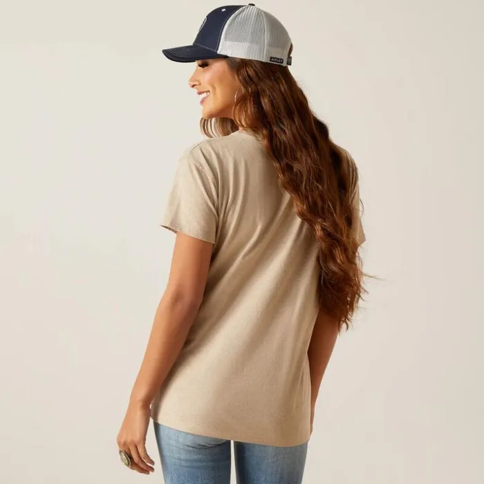 TShirts and Tops Women Ariat Ariat Racing Team TShirt Oatmeal Heather