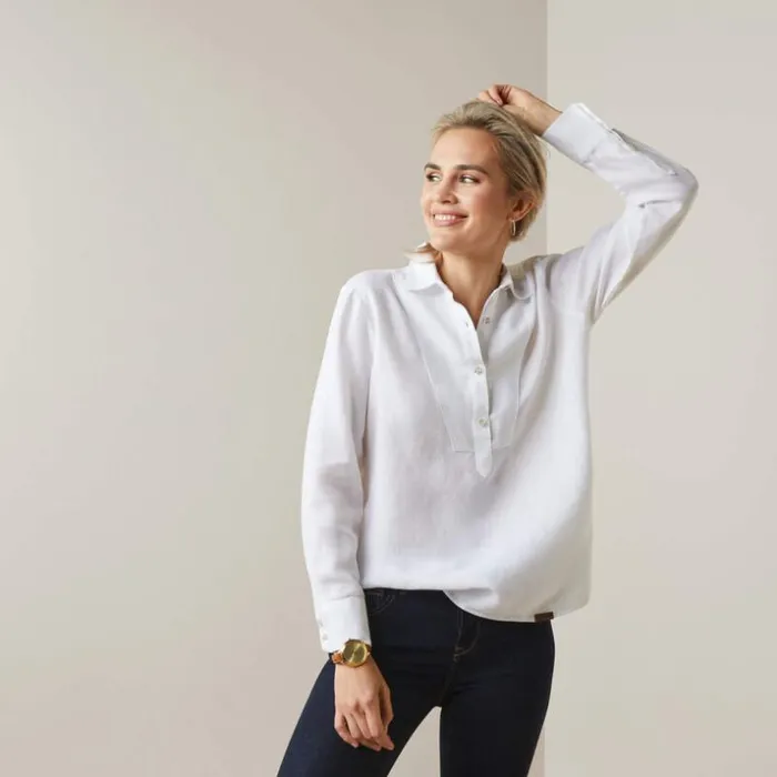 TShirts and Tops Women Ariat Cazadero Blouse White