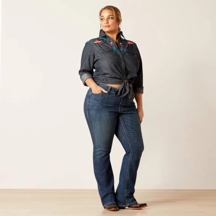TShirts and Tops Women Ariat Dutton Shirt Rinsed TShirts and Tops Women Ariat Dutton Shirt Rinsed