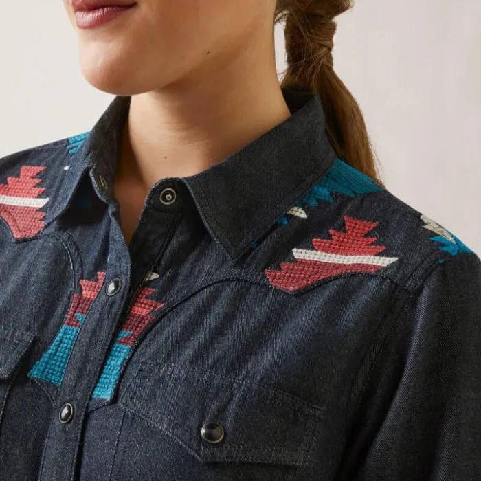 TShirts and Tops Women Ariat Dutton Shirt Rinsed TShirts and Tops Women Ariat Dutton Shirt Rinsed