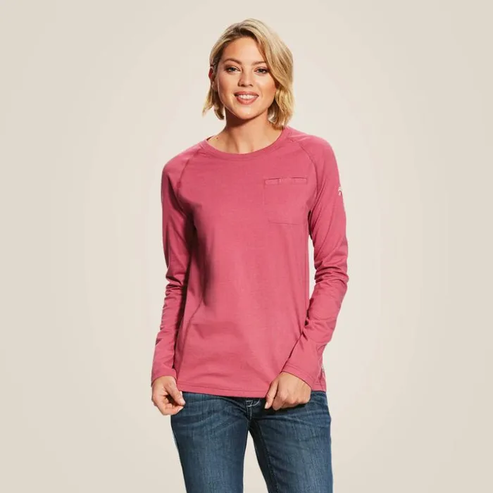 TShirts and Tops Women Ariat FR Air Crew TShirt Rose Violet