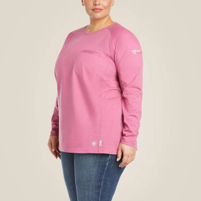 TShirts and Tops Women Ariat FR Air Crew TShirt Rose Violet TShirts and Tops Women Ariat FR Air Crew TShirt Rose Violet