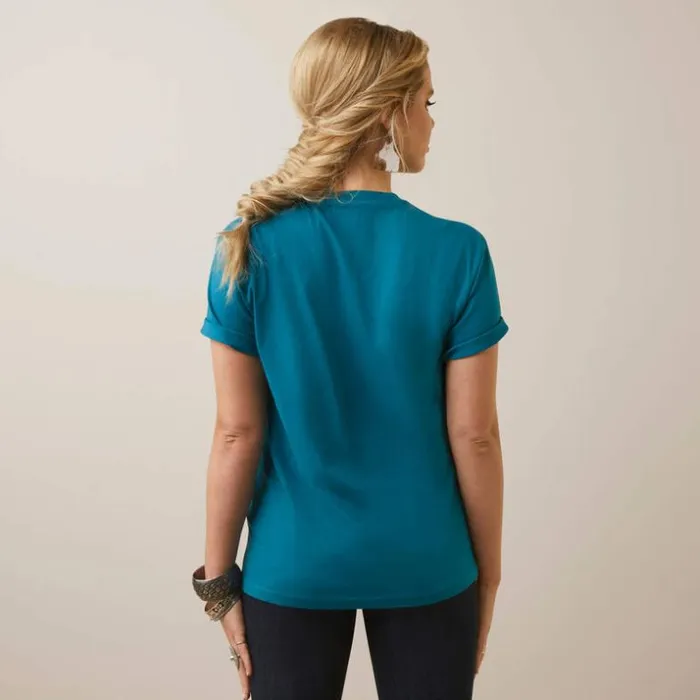 TShirts and Tops Women Ariat Heartland Tee Deep Lagoon