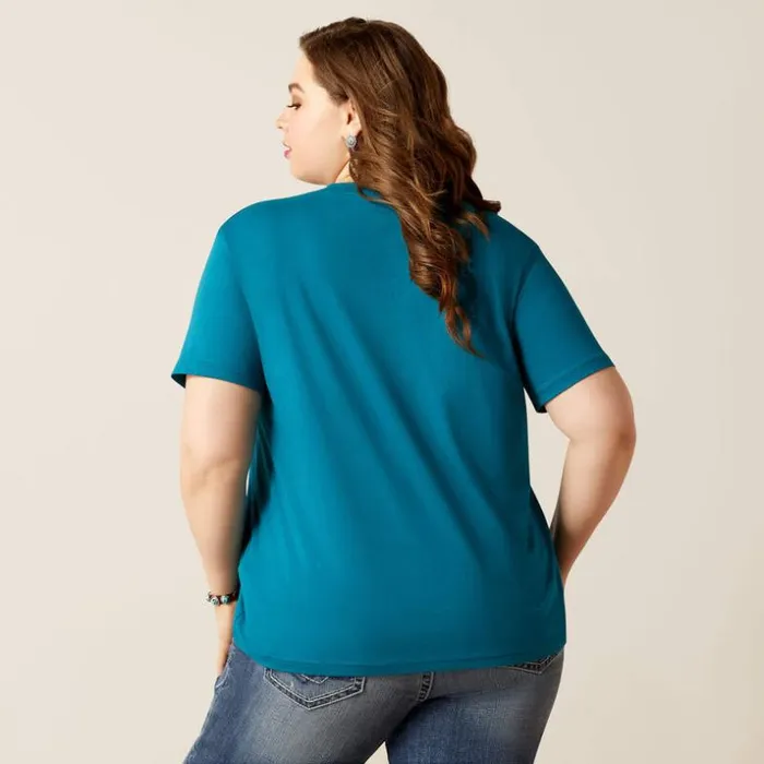 TShirts and Tops Women Ariat Heartland Tee Deep Lagoon