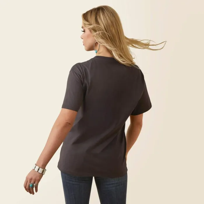 TShirts and Tops Women Ariat Patina Steer Tee Washed Black TShirts and Tops Women Ariat Patina Steer Tee Washed Black